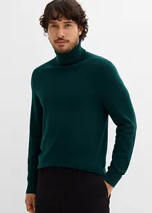 Feinstrick-Rollkragenpullover mit edler Merinowolle, Slim Fit, bonprix