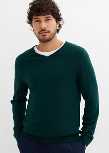 Pull en fine maille avec laine mérinos, bonprix