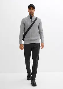 Stehkragen-Pullover mit recycelter Baumwolle, bonprix