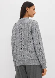Grobstrick-Pullover mit Zopfmuster, bonprix