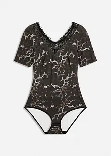Halbarm-Body aus Modal mit Spitze, bonprix