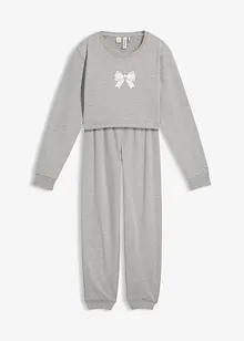 Hausanzug mit weicher Baumwolle und einem Sweatshirt in kurzer Passform, bonprix