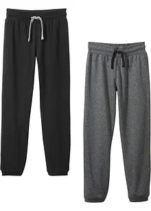 Lot de 2 pantalons de jogging 100% coton, bonprix