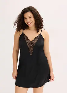 Satin Negligé mit Glitzergarn, bonprix