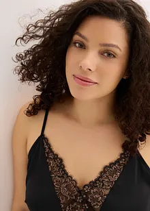 Satin Negligé mit Glitzergarn, bonprix