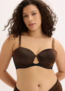 Balconette-BH aus glitzerndem Material, bonprix