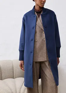 Wollmantel mit Strickbesatz, bonprix