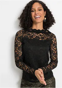 Spitzen-Langarmshirt, bonprix