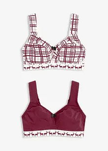 Lot de 2 soutiens-gorge coton sans armatures, bonprix