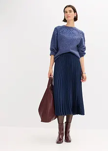 Jupe plissée en satin fin, bonprix