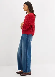 Grobstrick-Pullover mit Fransen, bonprix