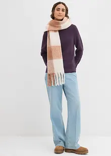 Pull en maille côtelée 100% coton, bonprix