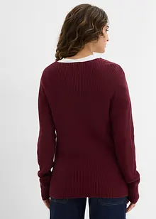 Rippstrickpullover aus reiner Bio Baumwolle, bonprix