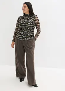 Langarmshirt aus softem Mesh, bonprix