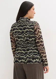 Langarmshirt aus softem Mesh, bonprix