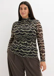 Langarmshirt aus softem Mesh, bonprix