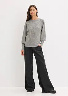 Pullover mit Strass-Applikation, bonprix