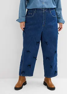 Jean barrel, taille haute et élastiquée, bonprix