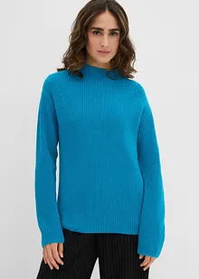 Pull en maille côtelée 100% coton, bonprix