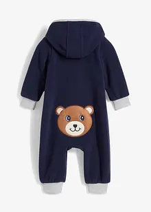 Combinaison en polaire avec capuche et application ourson, bonprix