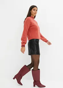 Kurzer Lederimitat-Rock, bonprix