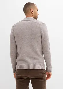 Troyer Pullover mit Zopfmuster, bonprix