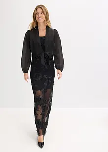 Robe longue avec broderies florales, bonprix