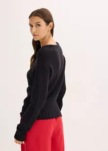 Pull en grosse maille avec lien à nouer, bonprix