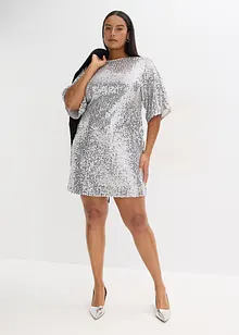 Robe à sequins et détail nœud, bonprix