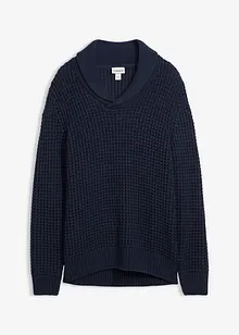 Pull en grosse maille à col châle, bonprix