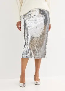 Jupe midi à sequins, bonprix