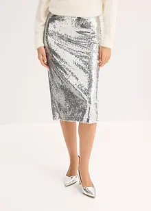Jupe midi à sequins, bonprix