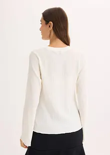 Langarmshirt aus strukturiertem Crêpe, bonprix