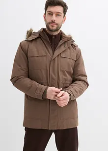 wattierter Parka mit Fleecefutter und abnehmbarer Kapuze, bonprix