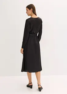 Midikleid aus glänzendem Satin, bonprix
