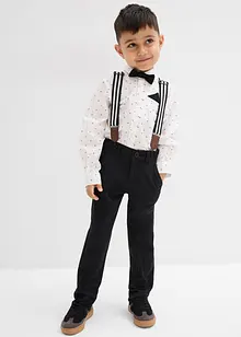 Chemise, pantalon avec bretelles, nœud papillon (ens. 4 pces), bonprix