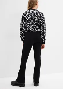 Pantalon évasé en jersey coton épais, bonprix