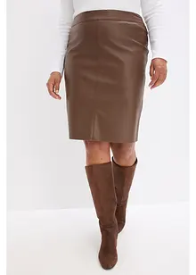 Trendiger Lederimitat-Bleistiftrock, bonprix