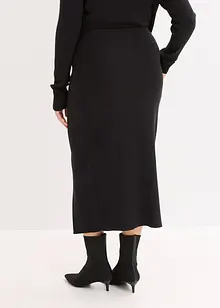 Jupe douce en fine maille de viscose mélangée, bonprix