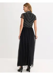 Robe longue avec haut brodé de perles, bonprix