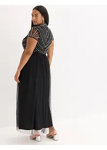 Robe longue avec haut brodé de perles, bonprix