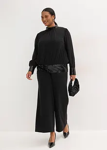 Blouse en tulle fin avec empiècements à sequins, bonprix