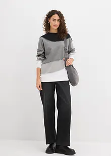Sweat en doux coton mélangé, bonprix