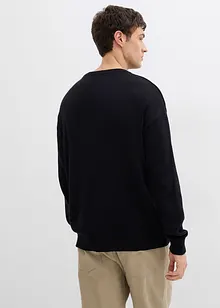 Pull col rond doux en coton mélangé, loose, bonprix