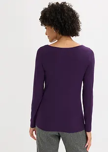 Shirt mit Mesheinsatz und Glitzersteinchen, bonprix