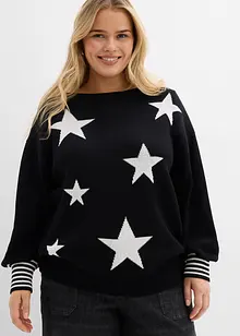 Oversize-Pullover mit Sternendruck, bonprix
