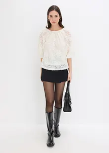 Blouse à motif floral texturé, bonprix