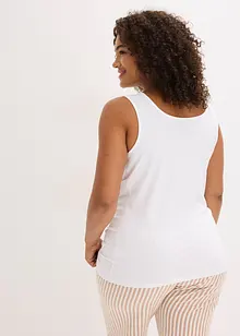 Unterhemd mit Bio-Baumwolle und Spitze (2er Pack), bonprix