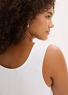 Unterhemd mit Bio-Baumwolle und Spitze (2er Pack), bonprix