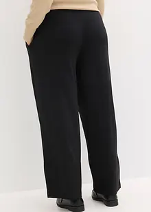 Pantalon en jersey avec empiècements satin, bonprix